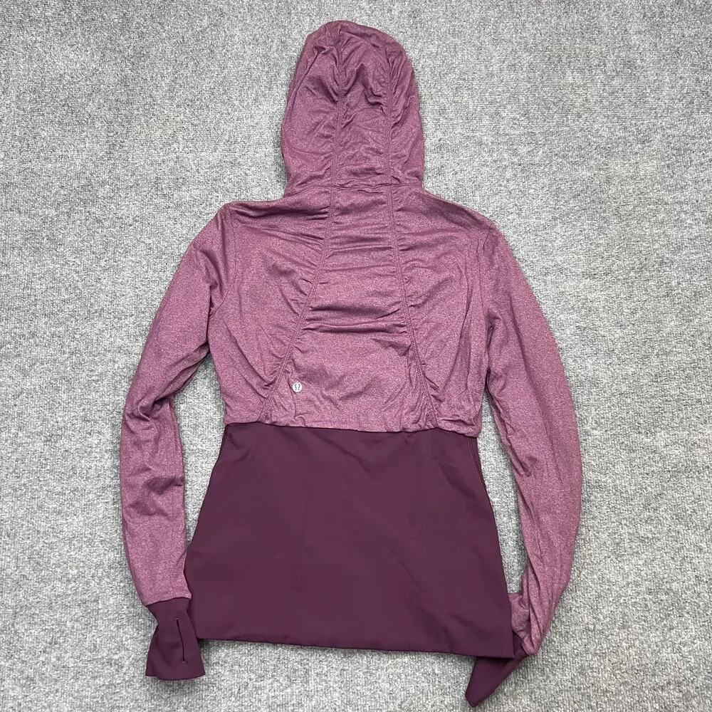 Lululemon Jacket Womens 8 Hooded Full Zip Reversible Athletic Stretch - Picture 4 of 10